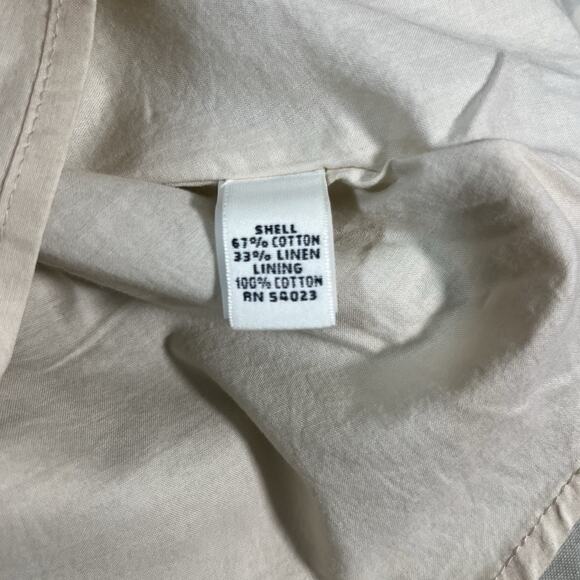 Banana Republic Womens Linen Green Leaf A-Line Knee Length Flared‎ Skirt Size 4 - Picture 9 of 12